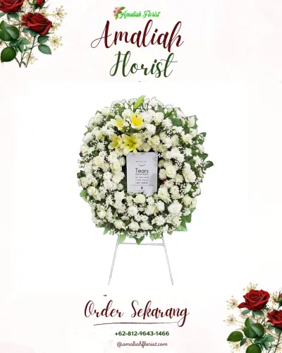 Krans Bunga Duka Cita di Sigentong